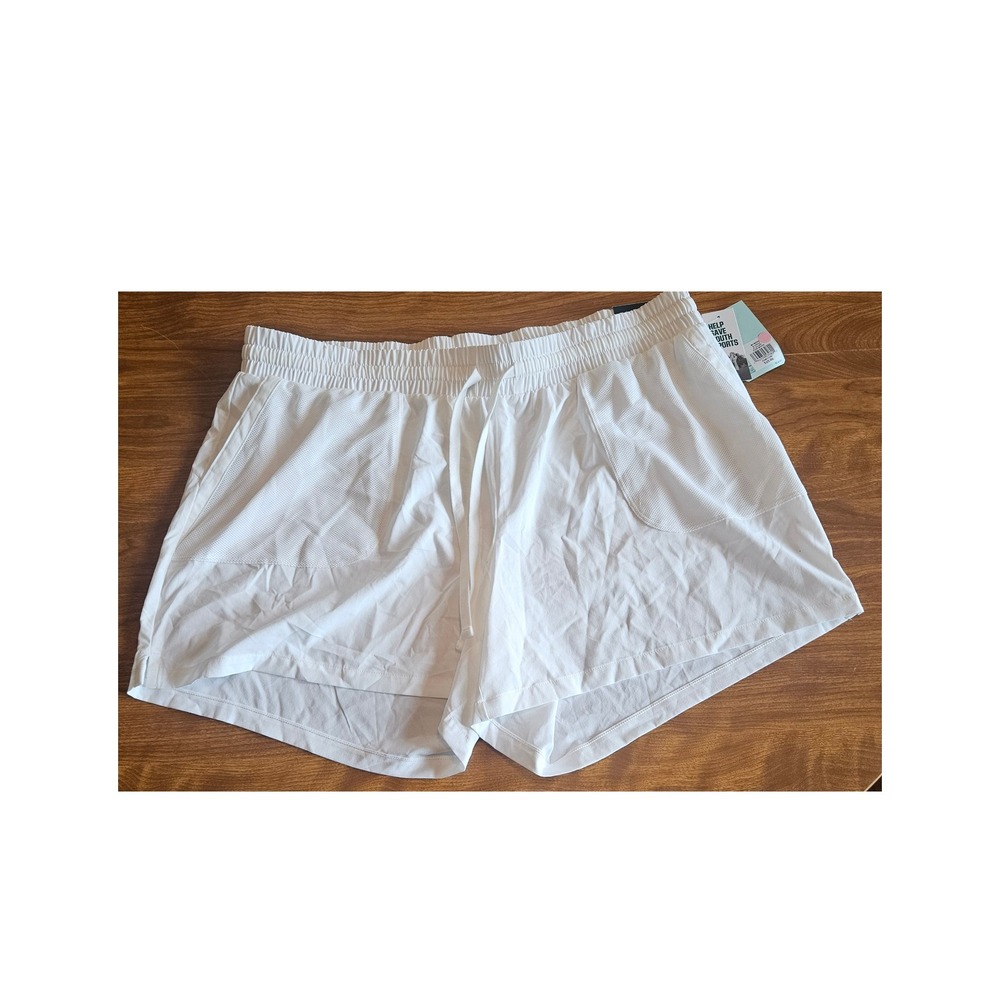 DSG Women's White‎ Athletic Running Shorts with Drawstring Size XL